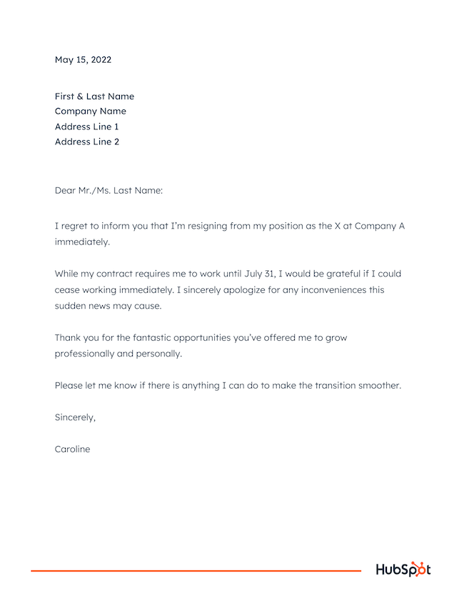 How To Write A Respectable Resignation Letter Samples Templates   DRAFT Resignation Letter 4 